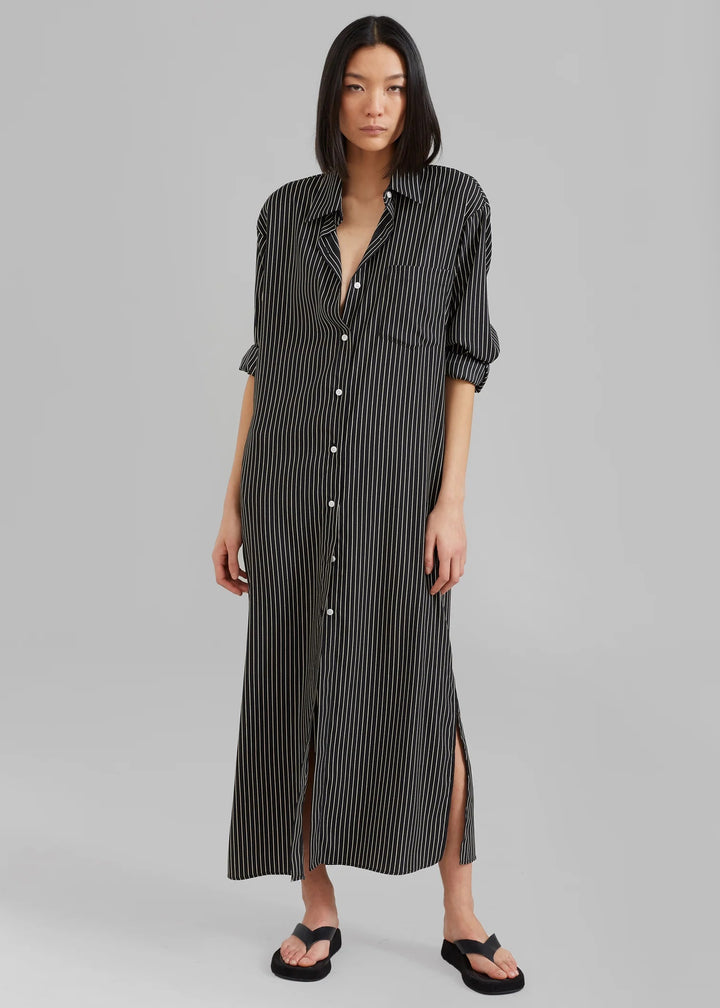 Stylish Striped Shirt Dress For Women By BlackBeads