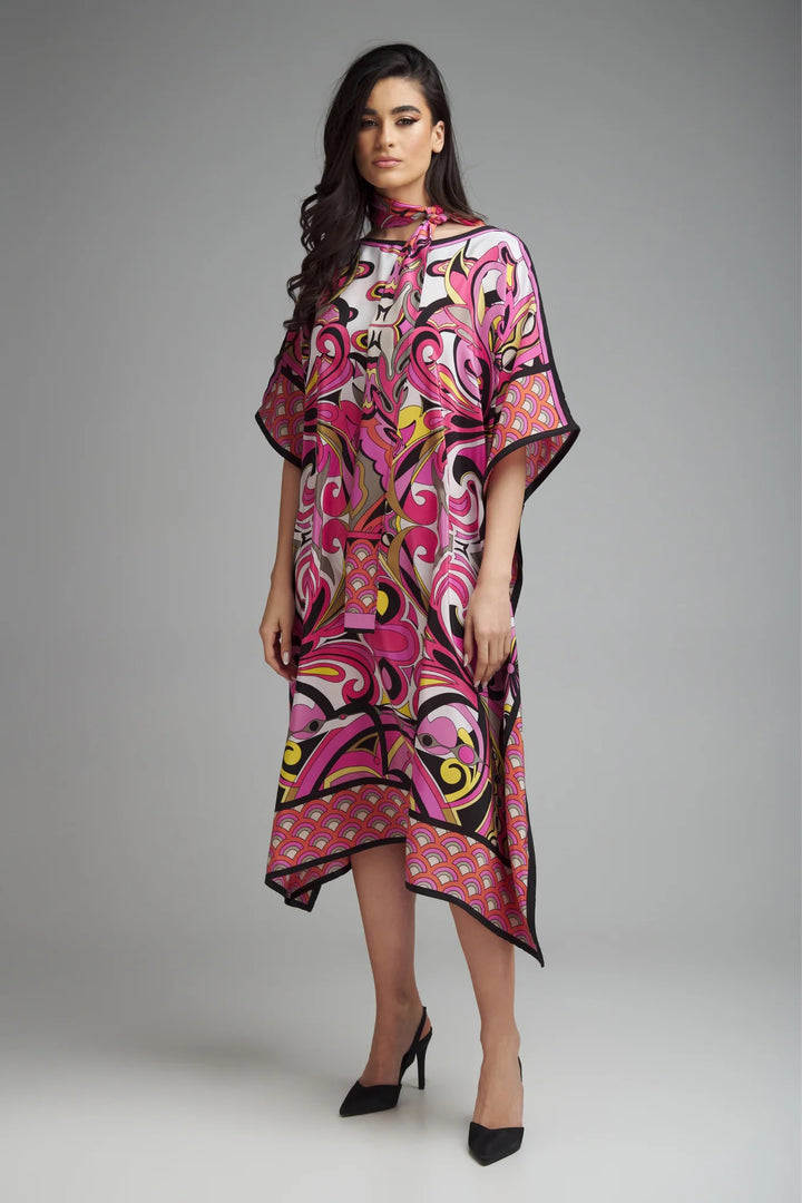 Women's Pink Crepe Kaftans - BlackBeads