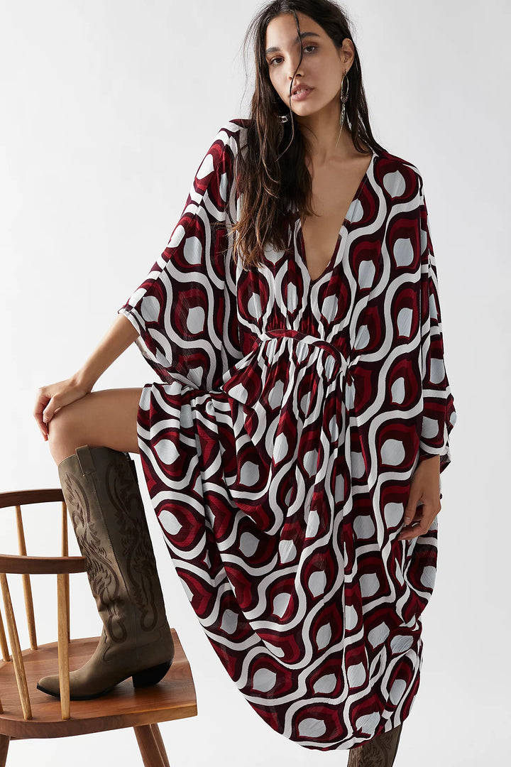 Women's Wine Crush Kaftan-BlackBeads