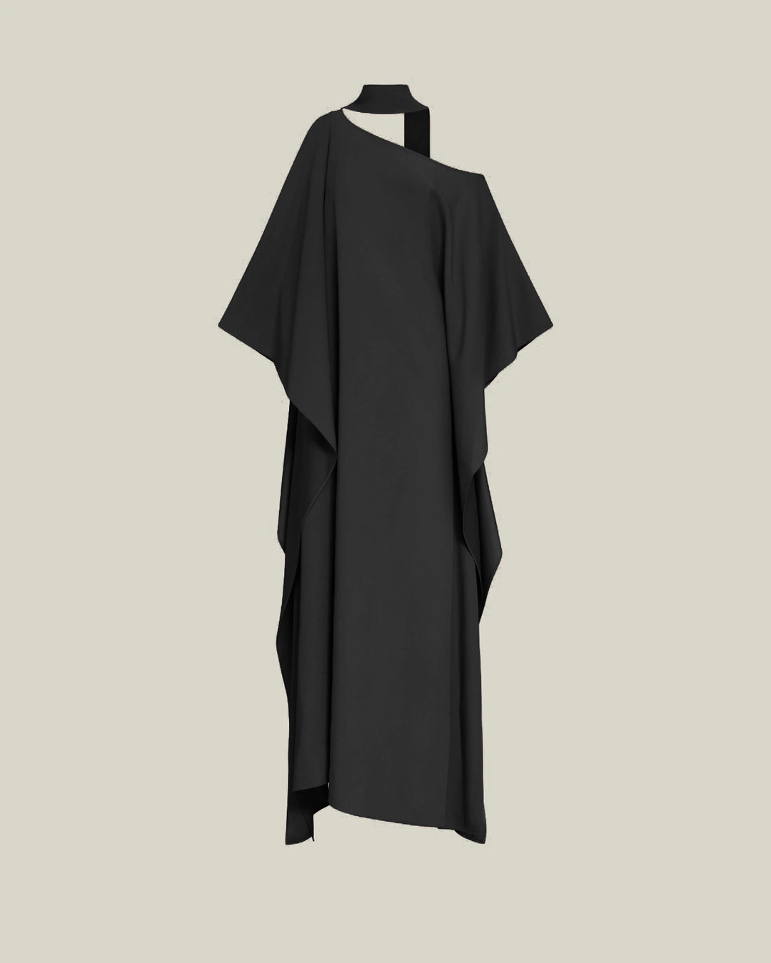 Women's Black Premium Fluid Crepe Kaftan