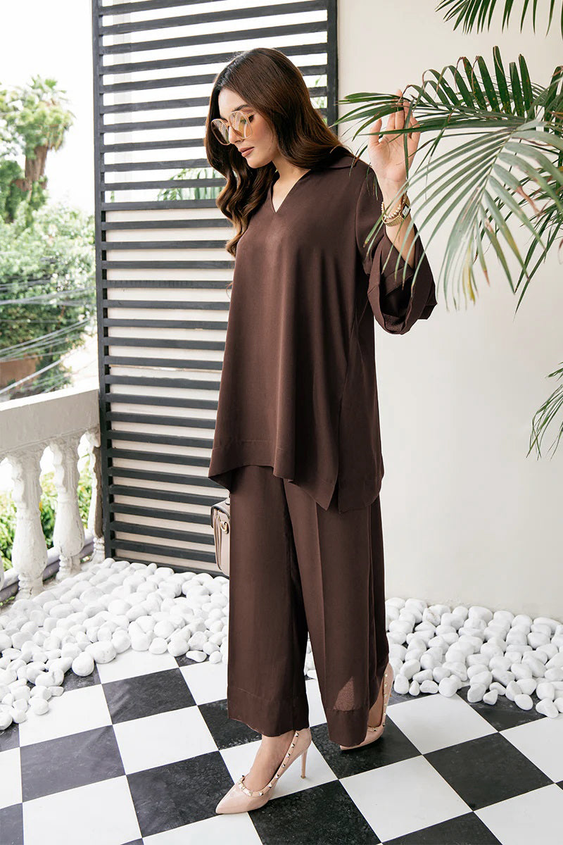 Women's Brown Korean BSY Co-Ord Set