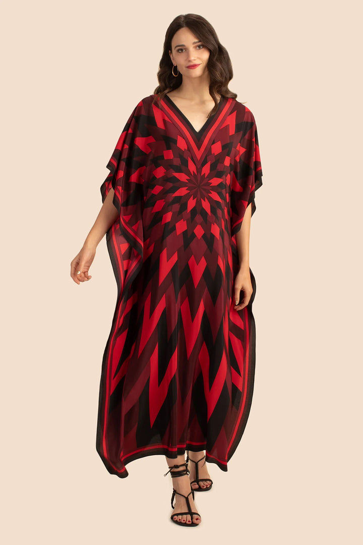 Women's Silk Crepe Kaftans - BlackBeads