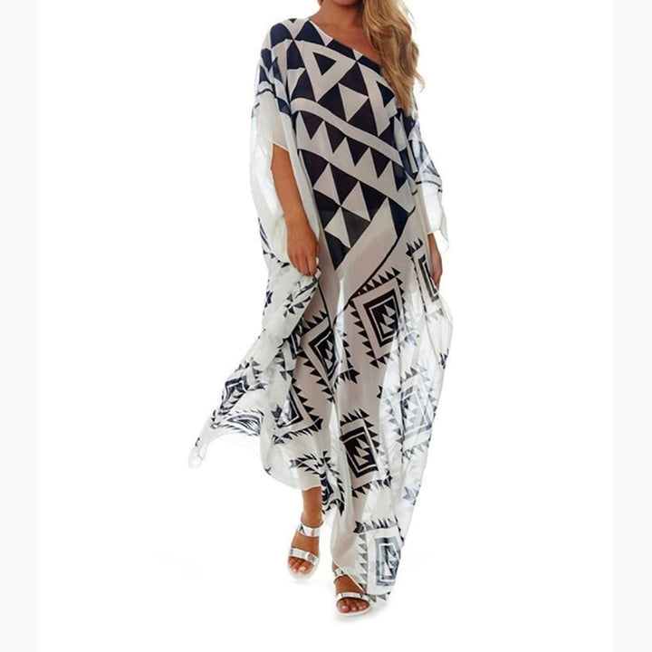 Women's Georgette Kaftans - Black beads