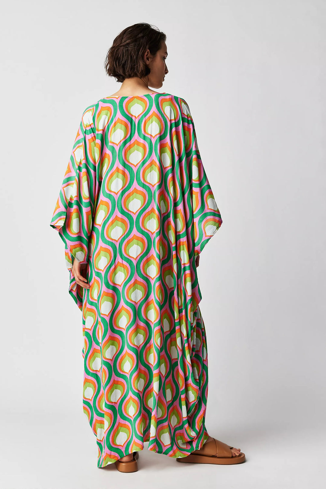 Women's Green Crush Kaftan-BlackBeads