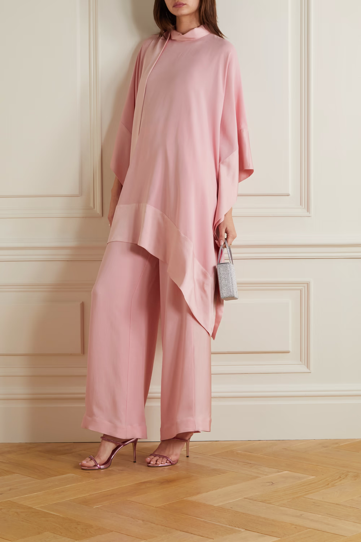 Women's Pink Viscose Kaftan Sets - BlackBeads