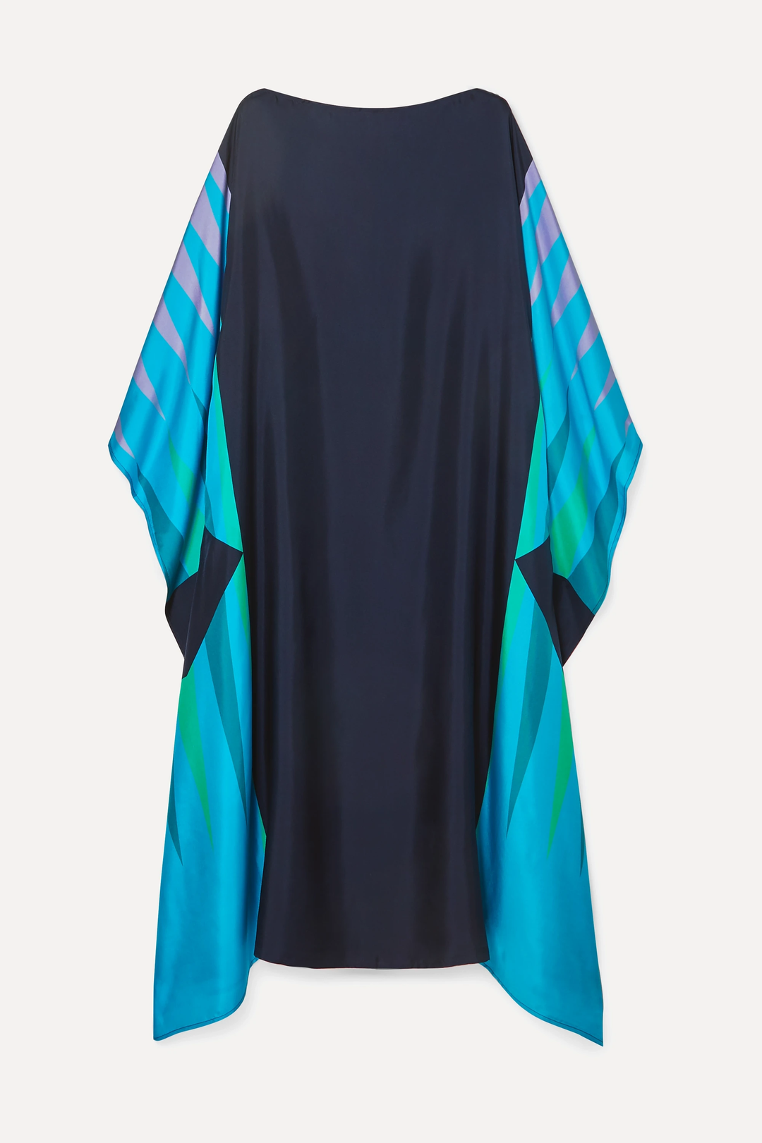 Women's Soft Silk Crepe Kaftans - Black beads