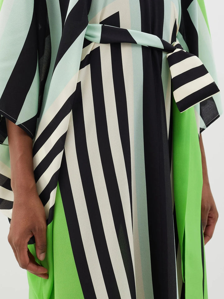 Abstract Silk Kaftan Dress by BlackBeads