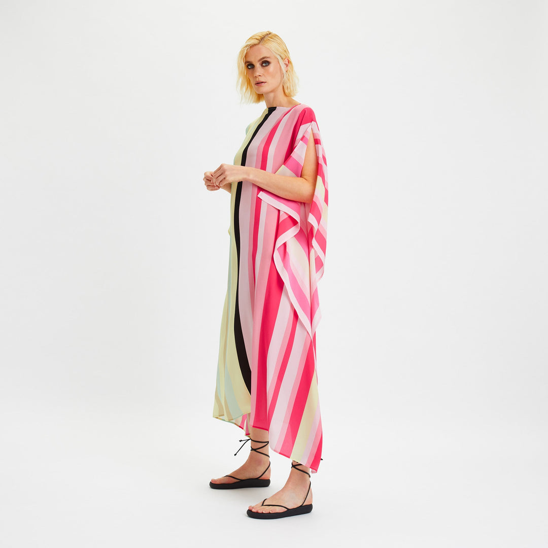 Women's Silk Crepe Kaftans - BlackBeads