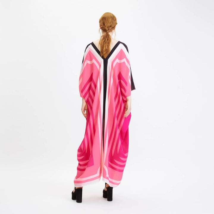 Pretty In Pink Kaftan Dress For Women By BlackBeads