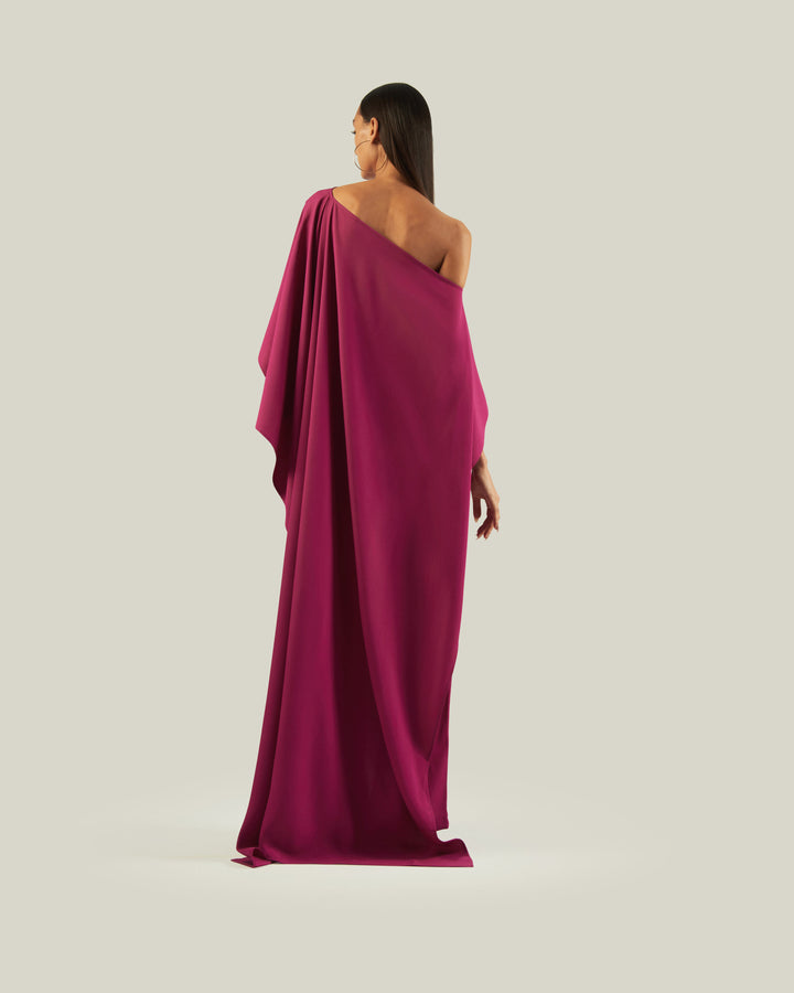 Women's Magenta Premium Fluid Crepe Jumpsuit