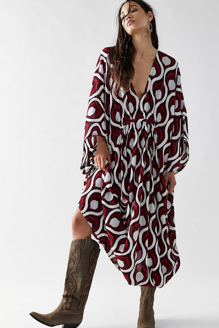 Women's Wine Crush Kaftan-BlackBeads