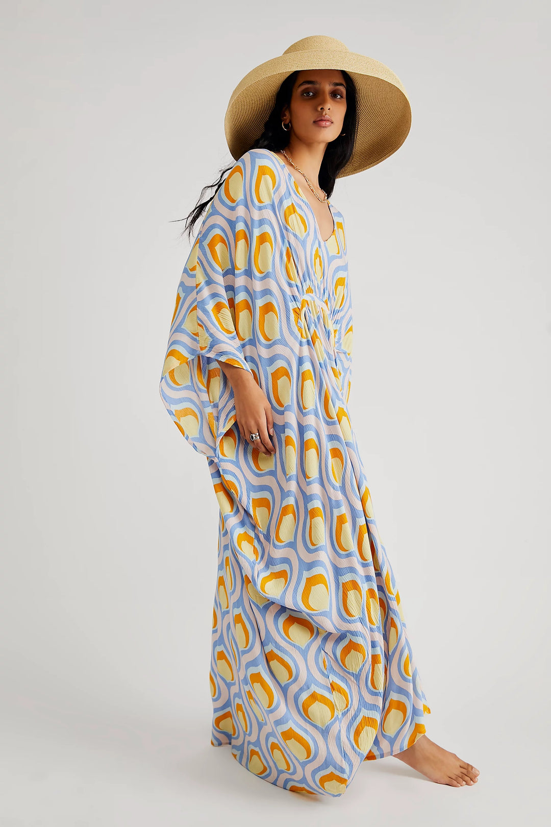 Women's Blue Crush Kaftan-BlackBeads