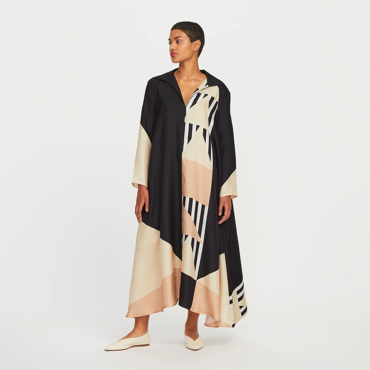 Women's French Crepe Kaftans - BlackBeads