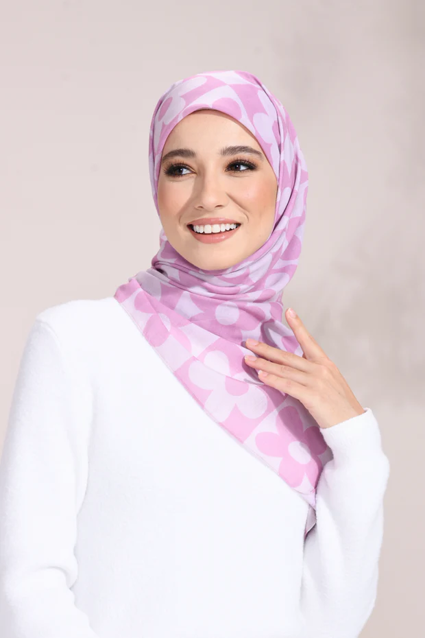 Women's Pink Cotton voile scraf