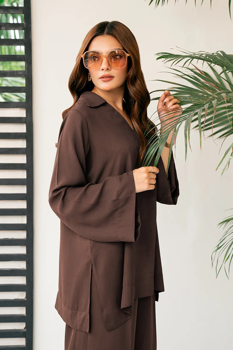 Women's Brown Korean BSY Co-Ord Set