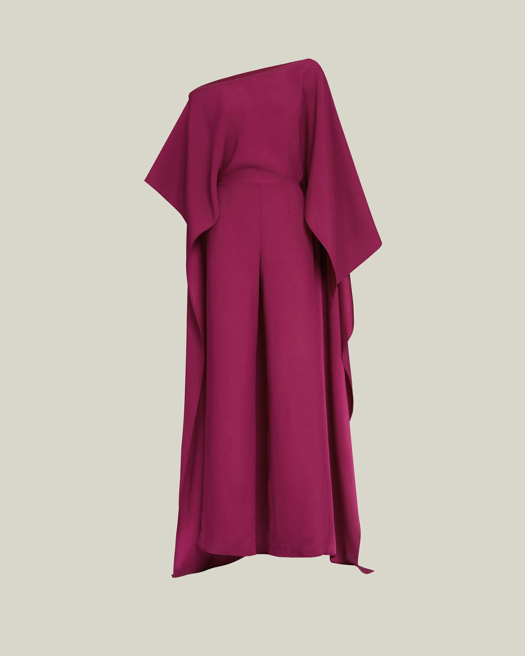 Women's Magenta Premium Fluid Crepe Jumpsuit