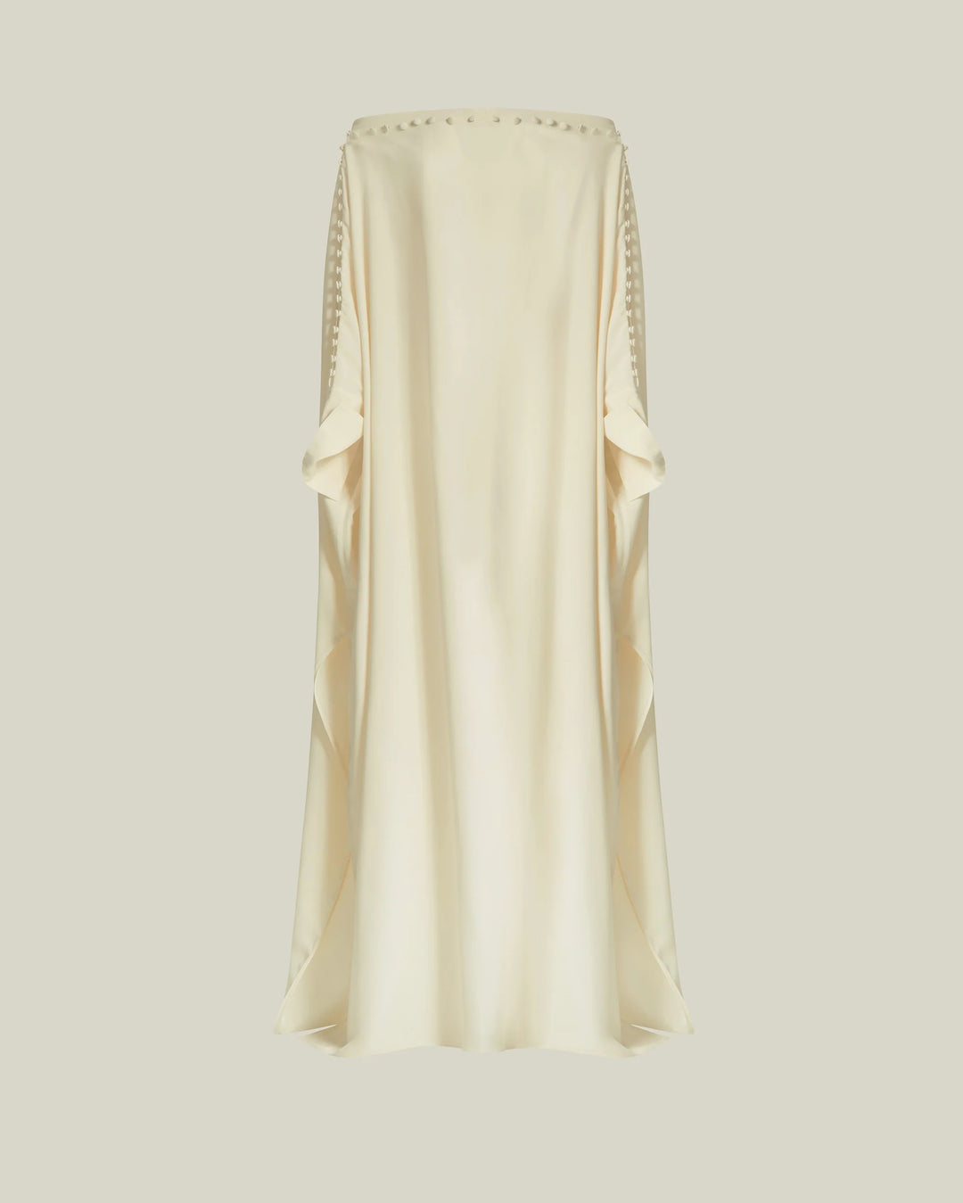 Women's Cream Premium Fluid Crepe Kaftan - BlackBeads