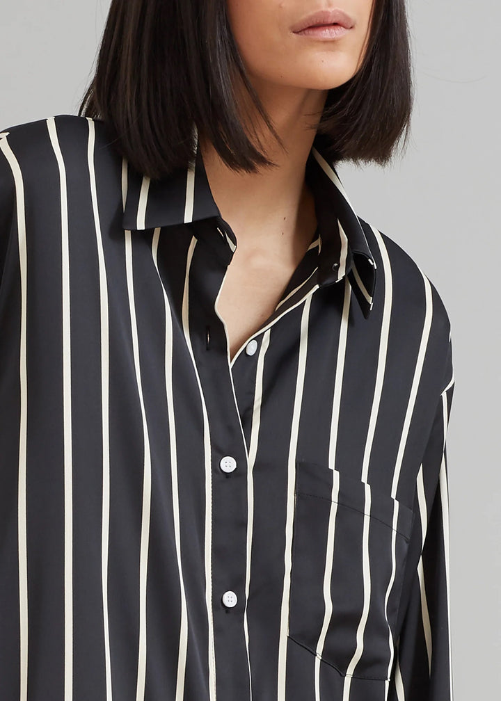 Shirt Dress Striped With Relaxed Fit By BlackBeads