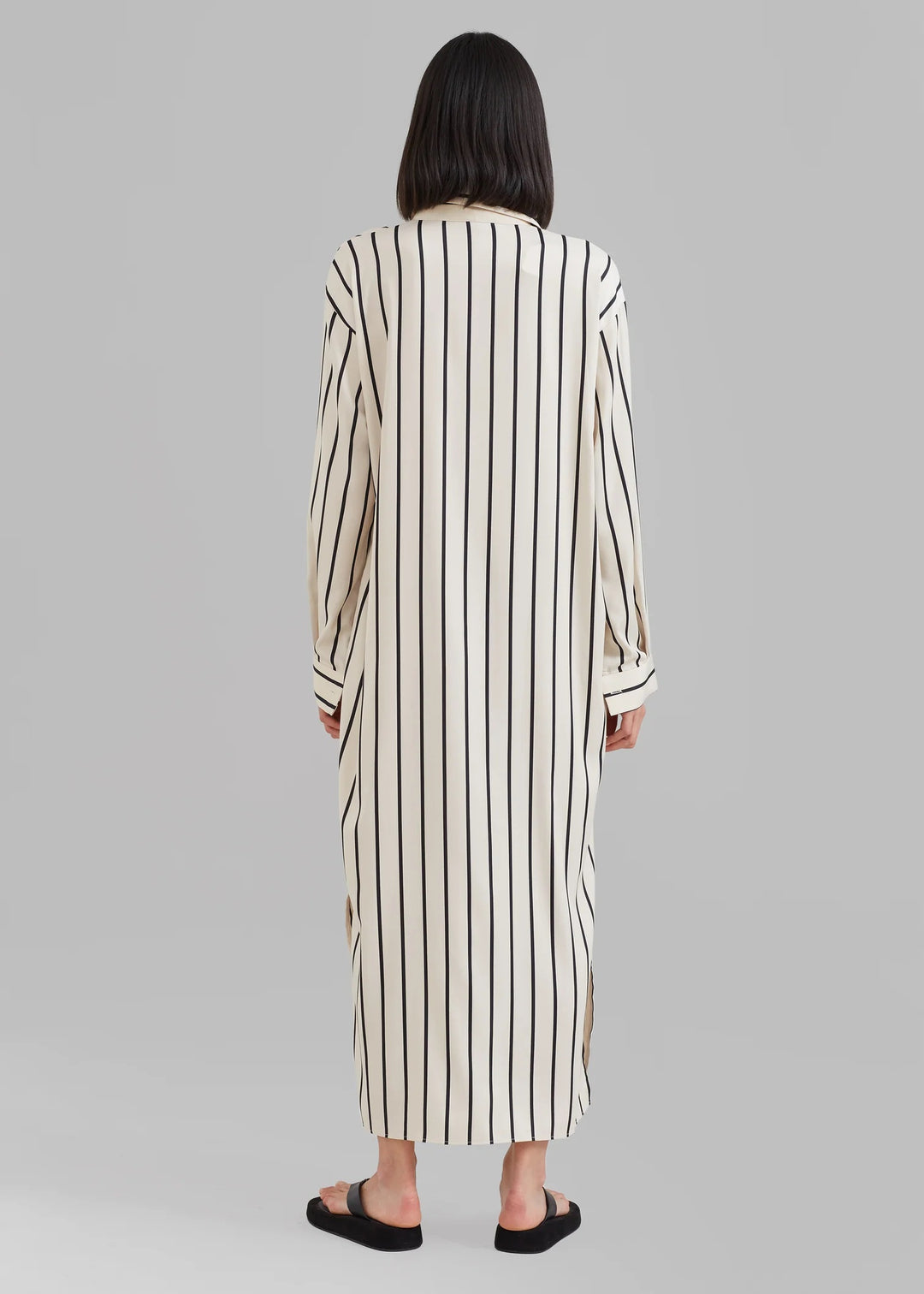 Shirt Dress Striped With Relaxed Fit By BlackBeads