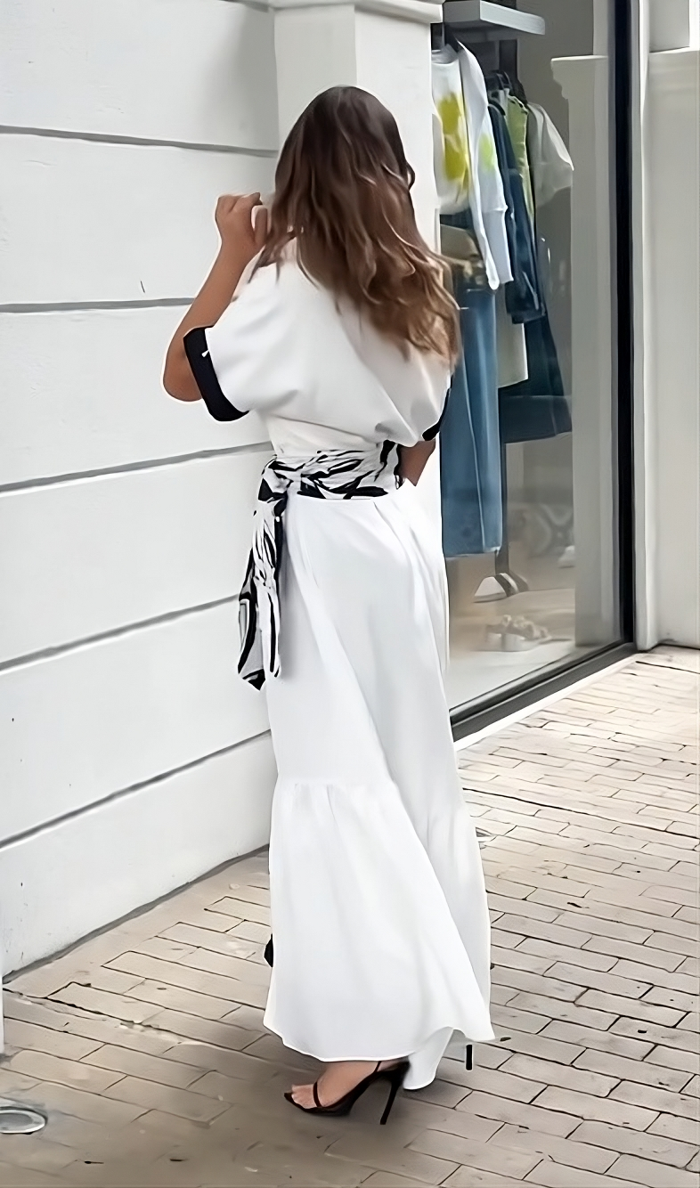 Women's White Heavy Rayon Blend Dresses - Blackbeads