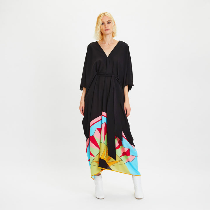 Women's  Chelsea Georgette Kaftans - Black beads