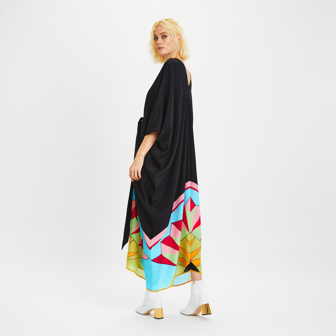 Women's  Chelsea Georgette Kaftans - Black beads