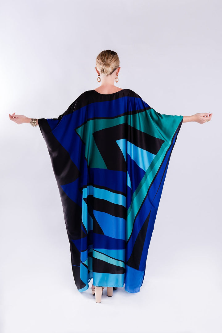 Women's Satin Silk Kaftans - BlackBeads