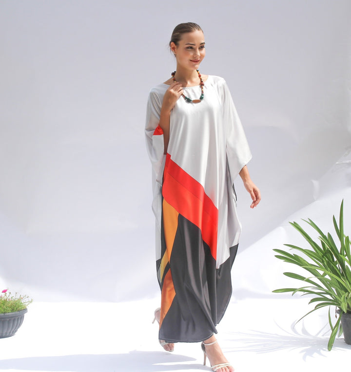 Women's Satin Silk Kaftans - BlackBeads