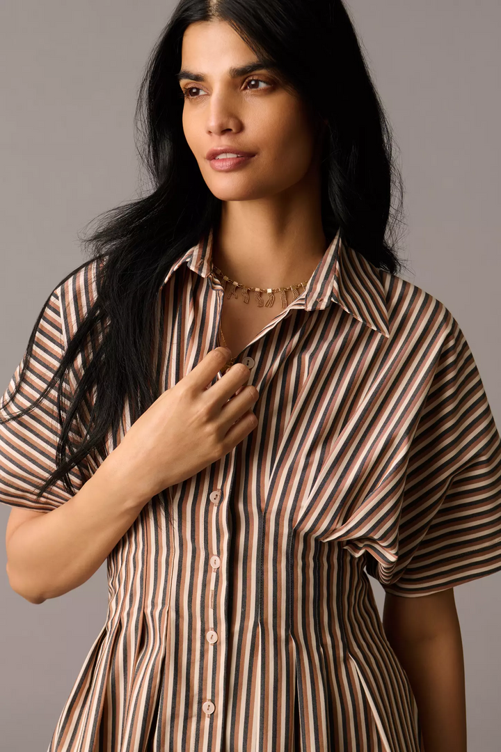 Women's Brown Rayon Blend Shirt