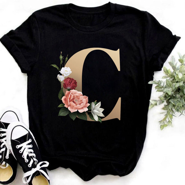 Women’s Custom Name letter combination Casual T-shirt