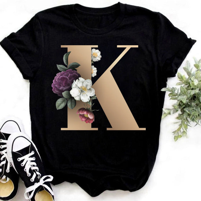 Women’s Custom Name letter combination Casual T-shirt