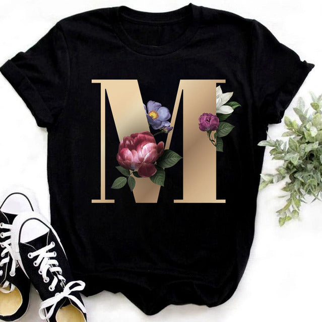 Women’s Custom Name letter combination Casual T-shirt