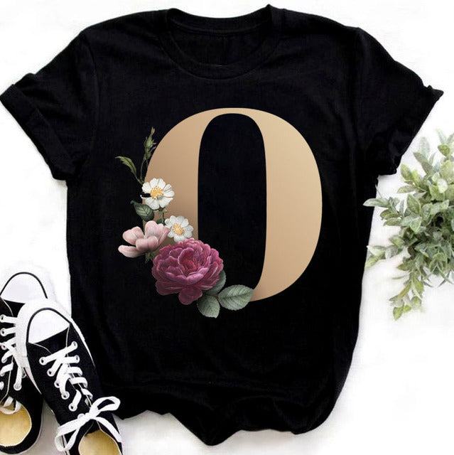 Women’s Custom Name letter combination Casual T-shirt